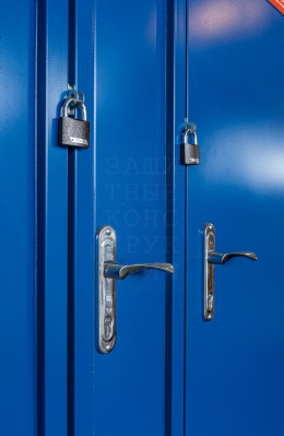 Калитка в металлических воротах